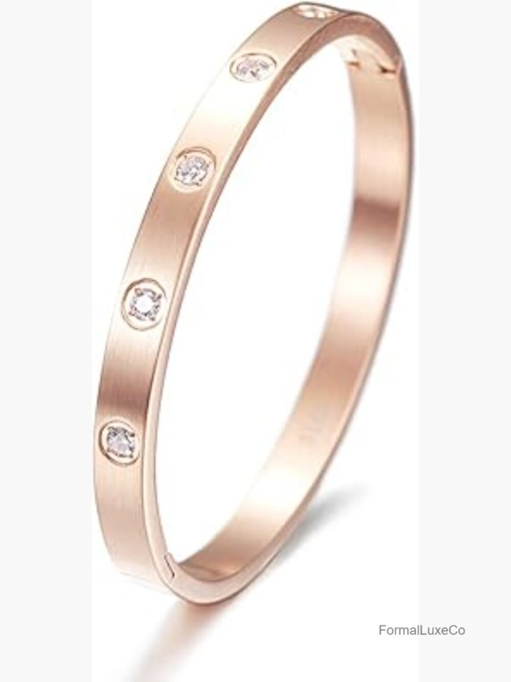 Chunky Crystal Diamond Cuff Bangle Bracelet Stainless Steel Classic